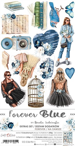 Zestaw dodatków 15x30 Forever Blue - Forever CC-C56-FB-11 Craft O'Clock