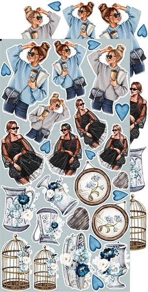 Zestaw dodatków 15x30 Forever Blue - Forever CC-C56-FB-11 Craft O'Clock