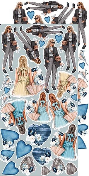 Zestaw dodatków 15x30 Forever Blue - Forever CC-C56-FB-11 Craft O'Clock
