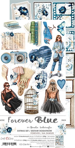 Zestaw dodatków 15x30 Forever Blue - Forever CC-C56-FB-11 Craft O'Clock