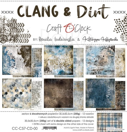 Zestaw papierów 30x30 Clang &amp; Dirt CC-C57-CD-00 Craft O'Clock