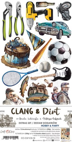 Zestaw dodatków 15x30 Clang &amp; Dirt - Hobby &amp; Party CC-C57-CD-10 Craft O'Clock