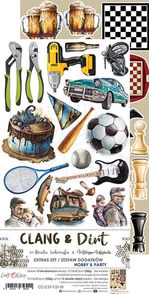 Zestaw dodatków 15x30 Clang &amp; Dirt - Hobby &amp; Party CC-C57-CD-10 Craft O'Clock