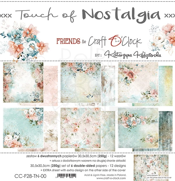 Zestaw papierów 30x30 Touch of Nostalgia CC-F28-TN-00 Craft O'Clock