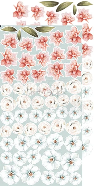 Zestaw dodatków 15x30 Touch of Nostalgia - Kwiaty CC-F28-TN-10 Craft O'Clock