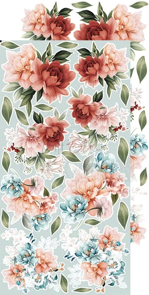Zestaw dodatków 15x30 Touch of Nostalgia - Kwiaty CC-F28-TN-10 Craft O'Clock