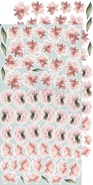 Zestaw dodatków 15x30 Touch of Nostalgia - Kwiaty CC-F28-TN-10 Craft O'Clock