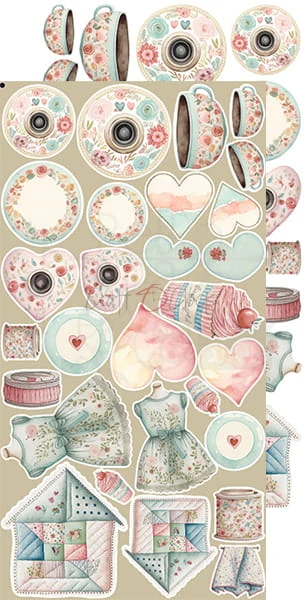 Zestaw dodatków 15x30 Touch of Nostalgia - Nostalgia CC-F28-TN-11 Craft O'Clock