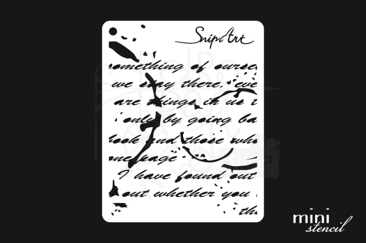 Maska szablon 8x10 Mini Stencil - Skrypt - Maska 28425 Snipart