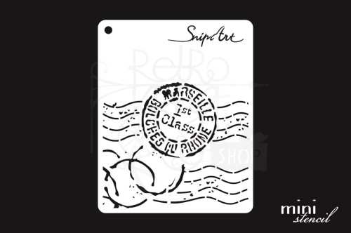 Maska szablon 8x10 Mini Stencil - Stempel i Odcisk Kawy - Maska 28420 Snipart