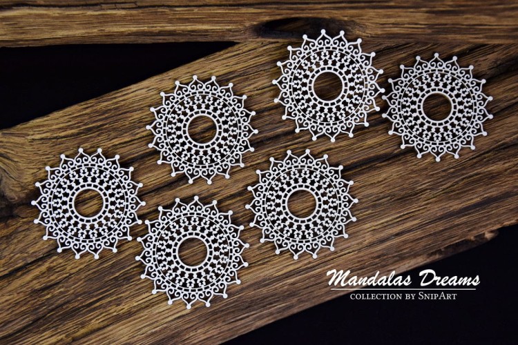 Tekturka Mandalas Dreams - Mini Rozetki - 6 sztuk 21434 Snipart