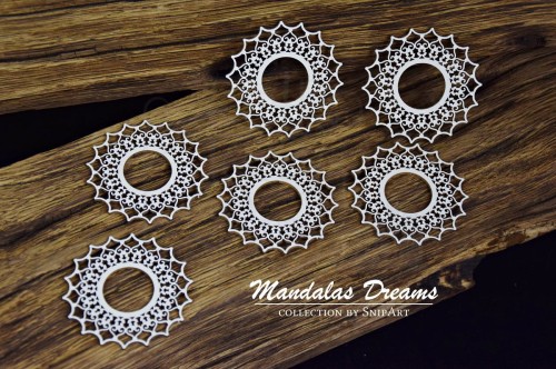 Tekturka Mandalas Dreams - Mini Rozetki 2 - 6 sztuk 31433 Snipart