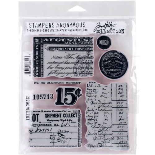Stempel gumowy kauczukowy Etcetera CMS 302 Tim Holtz Stampers Anonymous