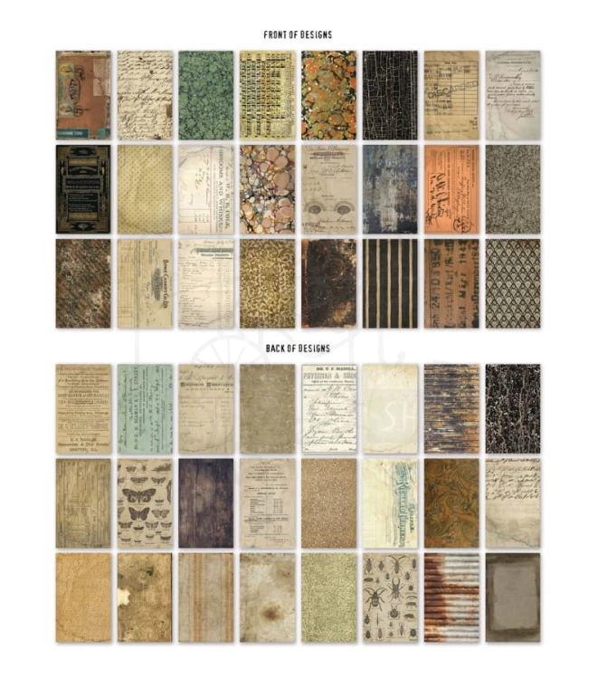 Ozdoby papierowe Idea-Ology Backdrops Double-Sided Cardstock Halloween 24szt TH94251 Tim Holtz
