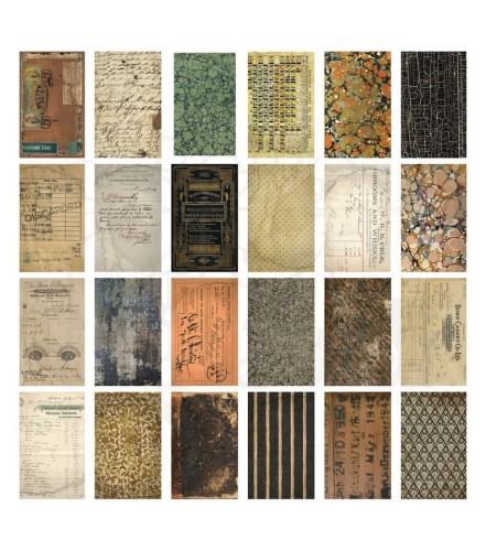 Ozdoby papierowe Idea-Ology Backdrops Double-Sided Cardstock Halloween 24szt TH94251 Tim Holtz