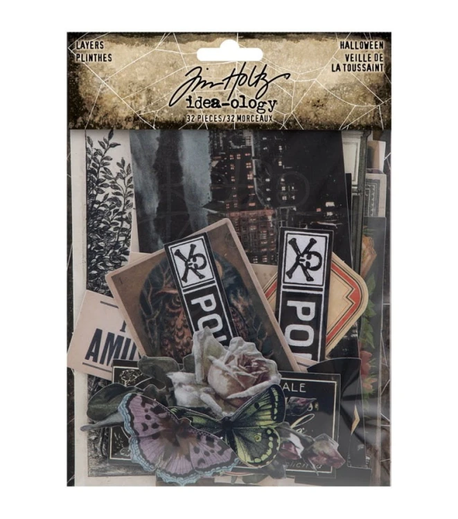Ozdoby papierowe Idea-Ology Layers Halloween 32szt TH94264 Tim Holtz