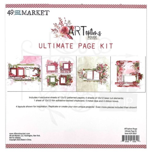 Zestaw ozdób 30x30 ARToptions Rouge Ultimate Page Kit AOR39357 49 And Market