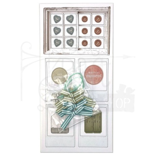Zestaw ozdób Vintage Artistry Tranquility Cluster Kit VAT39708 49 And Market