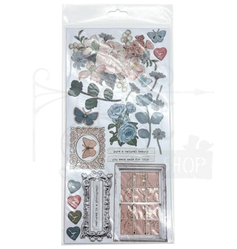 Zestaw Die cuts Vintage Artistry Tranquility Elements 94 elementy VAT39715 49 And Market