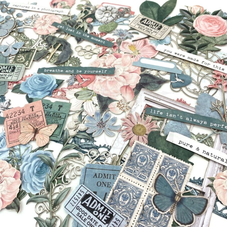 Zestaw Die cuts Vintage Artistry Tranquility Elements 94 elementy VAT39715 49 And Market
