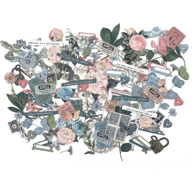 Zestaw Die cuts Vintage Artistry Tranquility Elements 94 elementy VAT39715 49 And Market