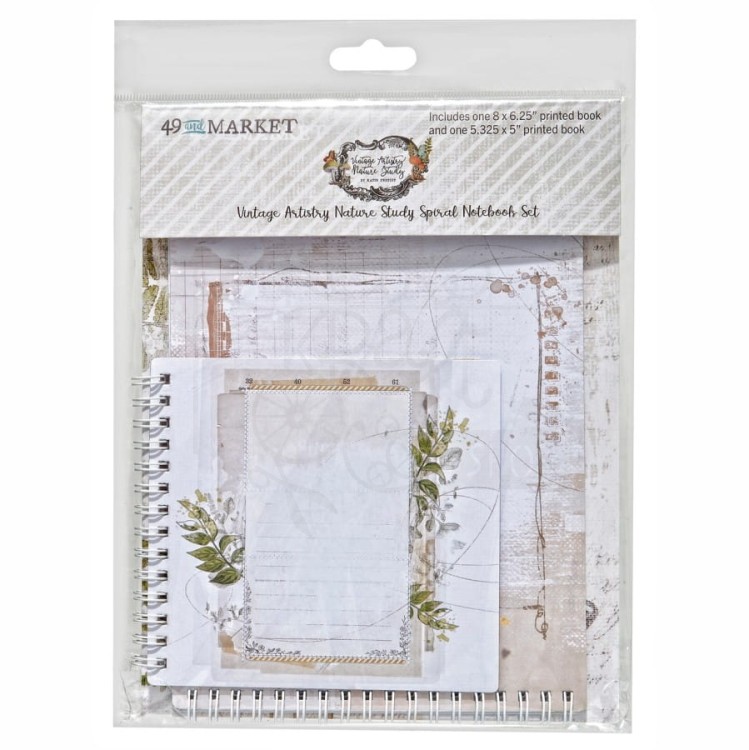 Zestaw Spiral Notebook Set Vintage Artistry Nature Study - notesy spiralne 2szt NS23817 49 And Market