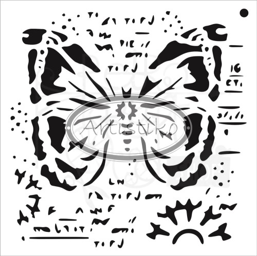 Szablon maska 15x15cm Mechaniczny Motyl - Artistiko
