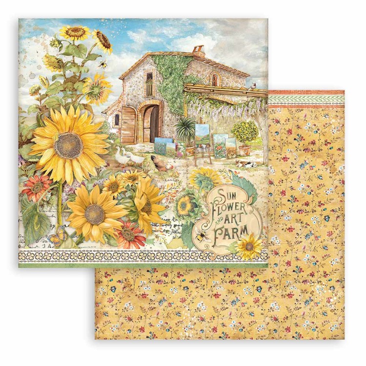 Zestaw papierów 20x20 Sunflower Art SBBS83 Stamperia