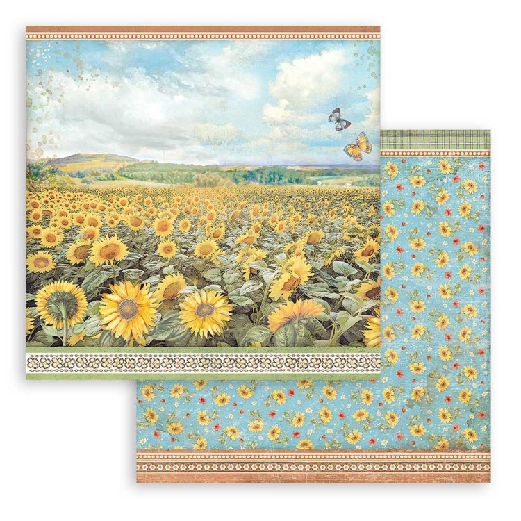 Zestaw papierów 20x20 Sunflower Art SBBS83 Stamperia