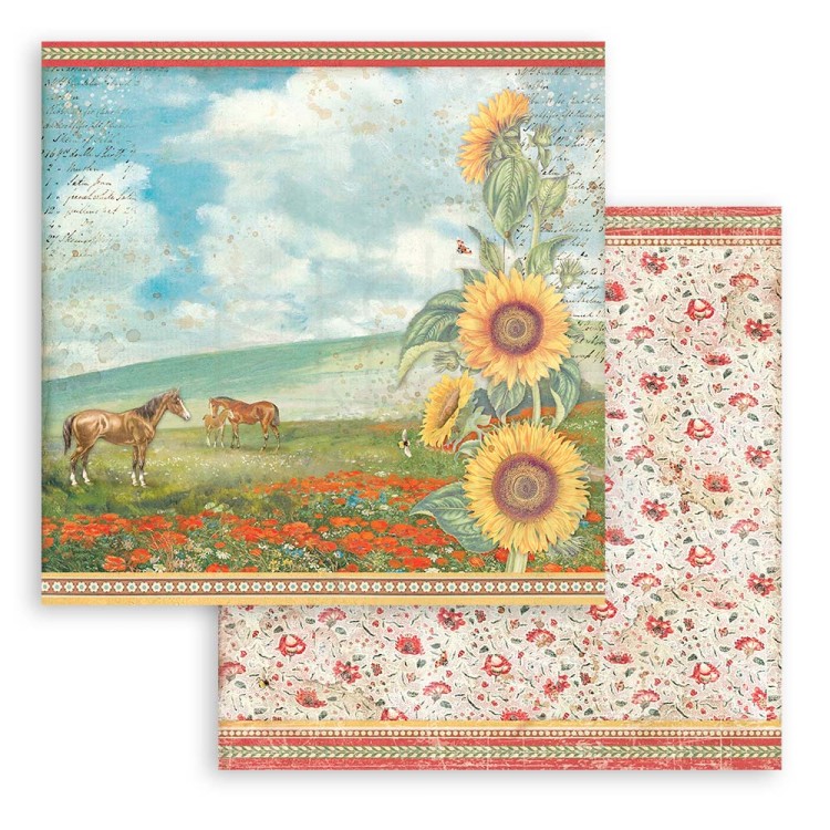 Zestaw papierów 20x20 Sunflower Art SBBS83 Stamperia