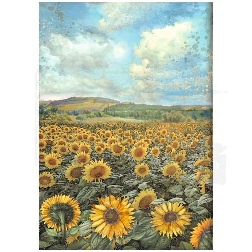 Papier ryżowy A4 Sunflower Art Landscape DFSA4770 Stamperia