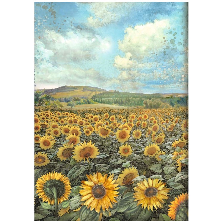 Papier ryżowy A4 Sunflower Art Landscape DFSA4770 Stamperia