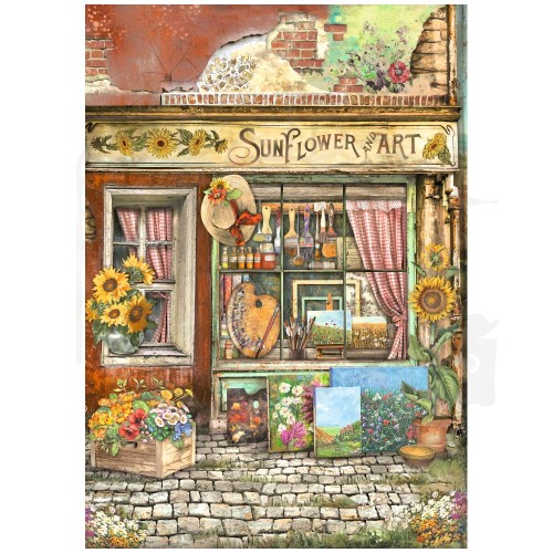Papier ryżowy A4 Sunflower Art Shop DFSA4771 Stamperia