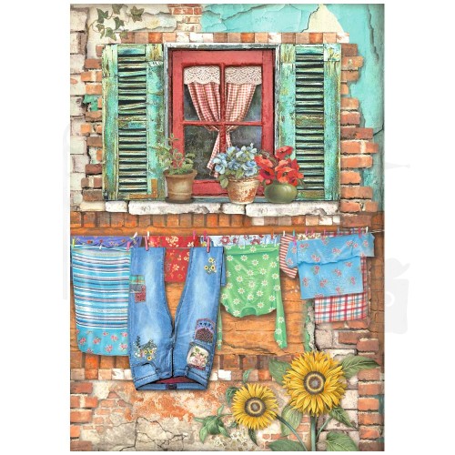 Papier ryżowy A4 Sunflower Art Window DFSA4768 Stamperia