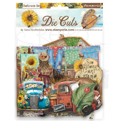 Ozdoby kształty tekturowe Die Cuts Sunflower Art DFLDC77 Stamperia