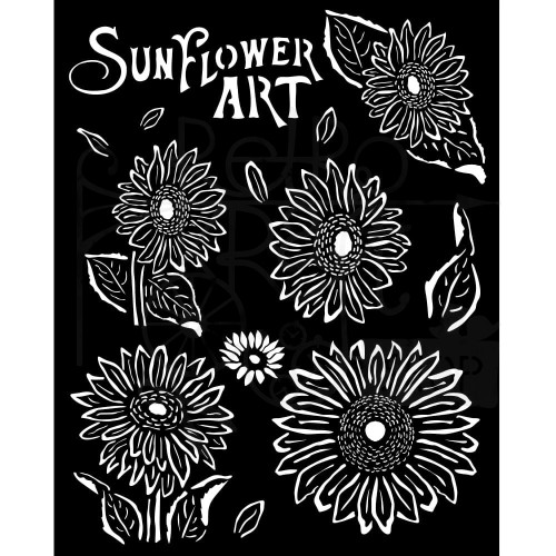 Szablon maska 20x25cm Sunflower Art Sunflowers Słoneczniki KSTD136 Stamperia