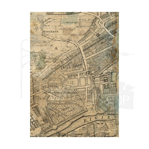 Papier ryżowy A6 Around The World Background - zestaw 8szt DFSAK6005 Stamperia