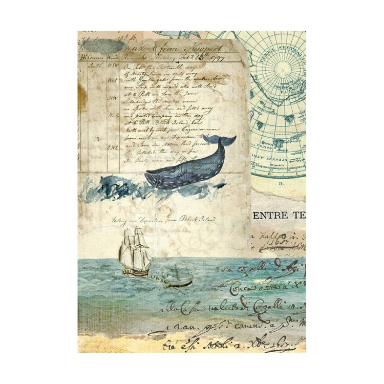 Papier ryżowy A6 Around The World Background - zestaw 8szt DFSAK6005 Stamperia