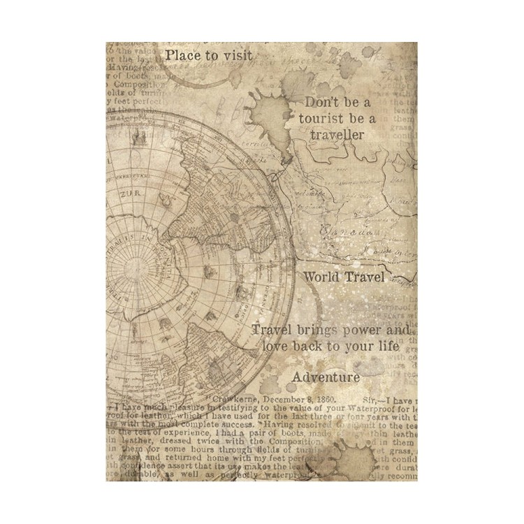 Papier ryżowy A6 Around The World Background - zestaw 8szt DFSAK6005 Stamperia