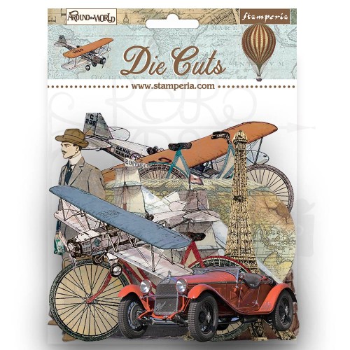 Ozdoby kształty tekturowe Die Cuts Around The World DFLDC78 Stamperia