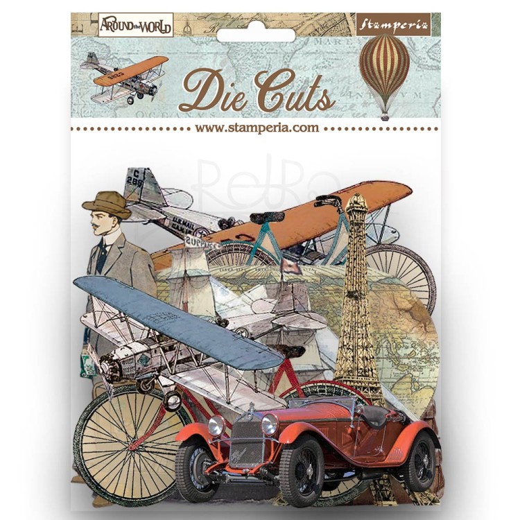 Ozdoby kształty tekturowe Die Cuts Around The World DFLDC78 Stamperia
