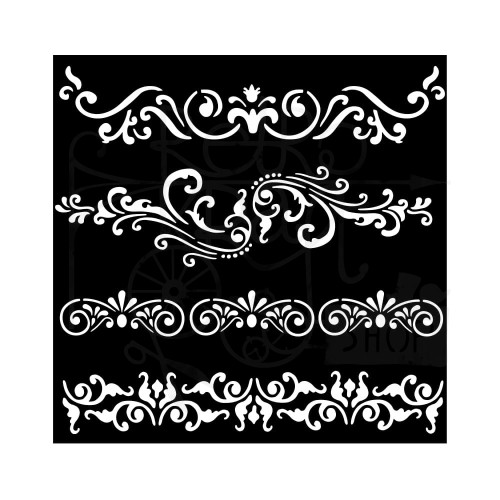 Szablon maska 18x18cm Around The World Borders Dekory KSTDQ81 Stamperia