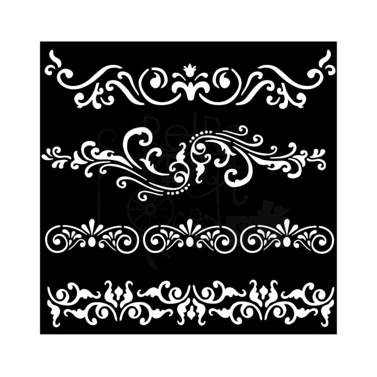 Szablon maska 18x18cm Around The World Borders Dekory KSTDQ81 Stamperia