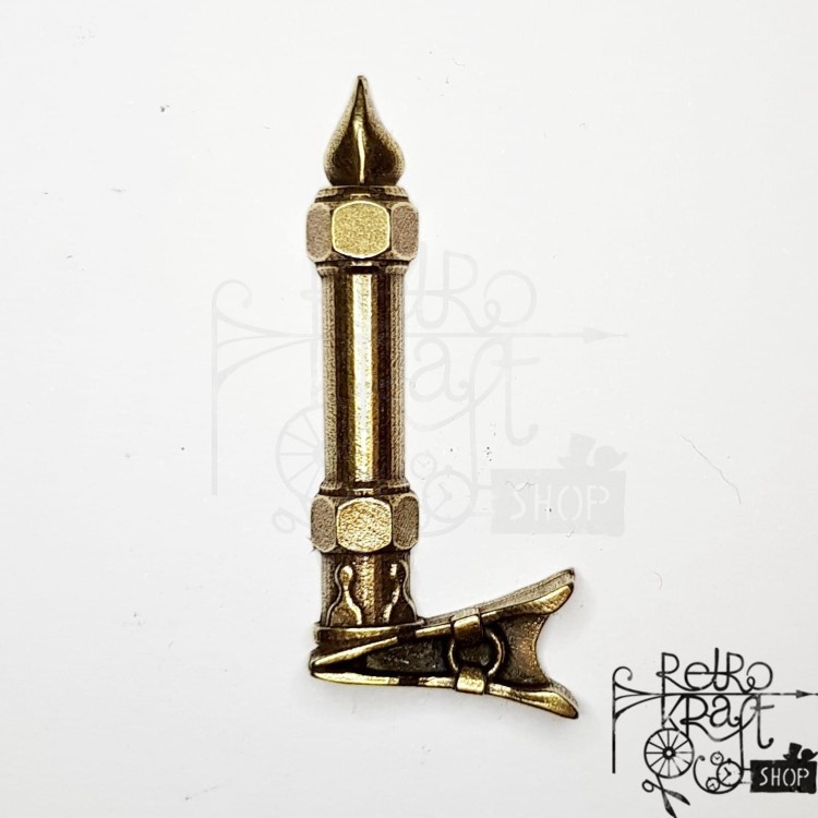 Ozdoba metalowa Świeczka choinkowa Christmas tree candle 1 Mitform