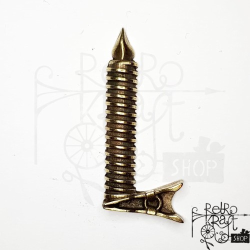Ozdoba metalowa Świeczka choinkowa Christmas tree candle 2 Mitform