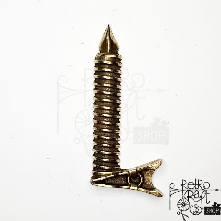 Ozdoba metalowa Świeczka choinkowa Christmas tree candle 2 Mitform