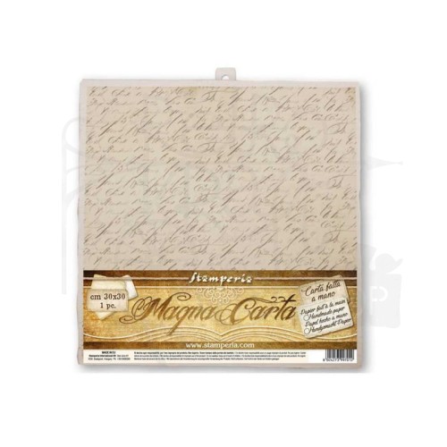 Papier czerpany 30x30 Kaligrafia DFMC19 Stamperia