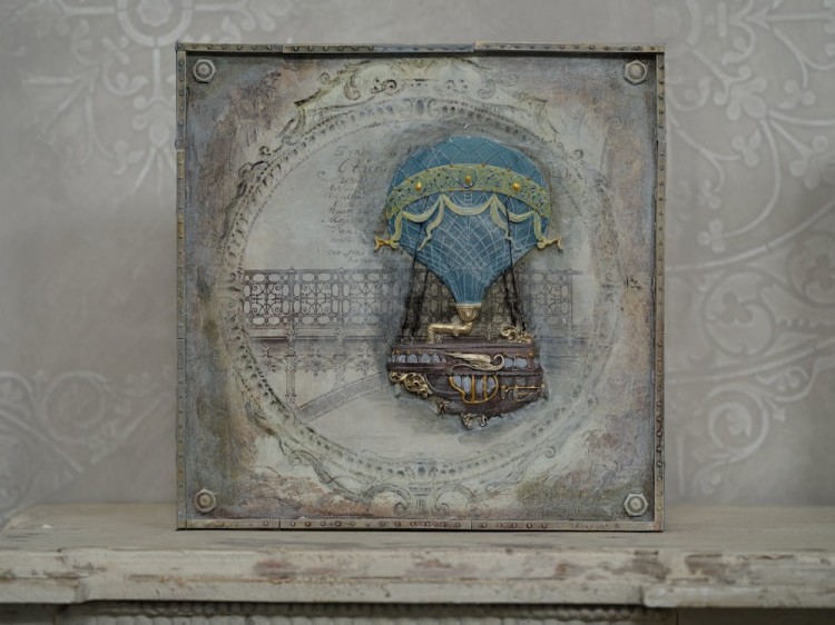 Foremka silikonowa 20x13 Steampunkowy balon LBMF091 LaBlanche