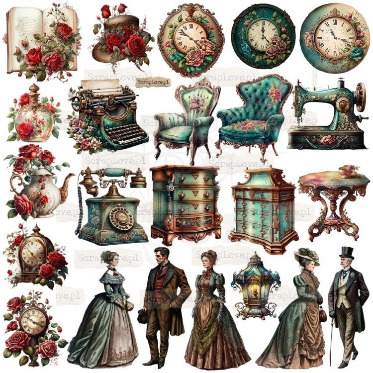 Naklejki do scrapbookingu i art journalingu Victorian ScrapLove