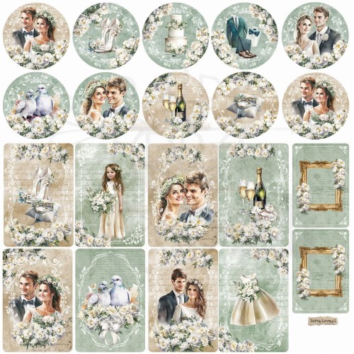 Naklejki do scrapbookingu i art journalingu Ślub 7 ScrapLove
